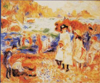 Pierre Renoir Beach Scene